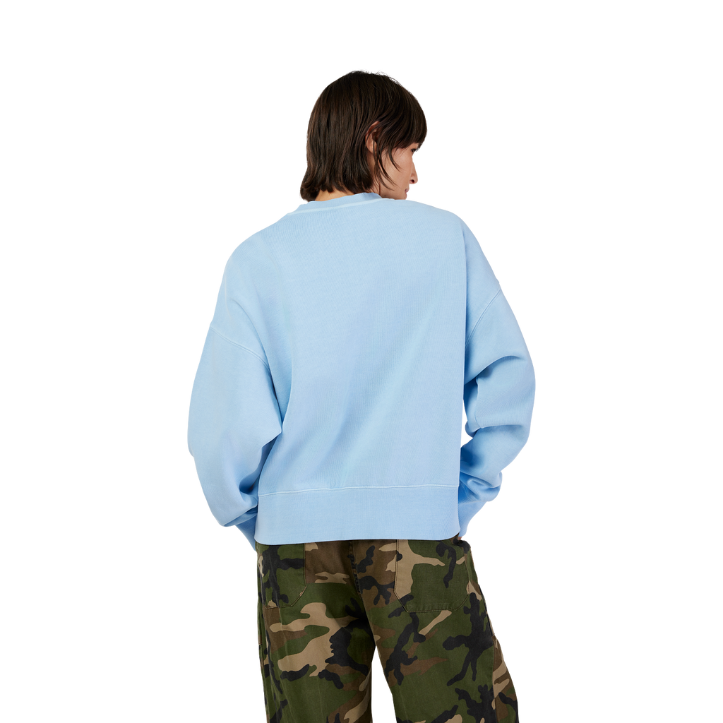 Womens Wordmark Oversized Crew Pullover